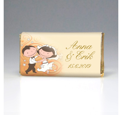 Svatební čokoládka - SHE and HE (1 ks)
