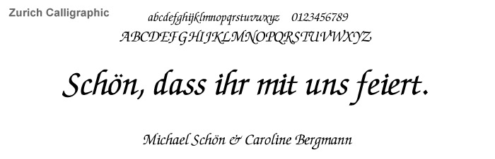 Zurich Calligraphic