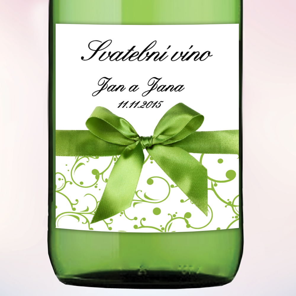 Etikety na svatební víno (6 ks/bal) - +3,53 € (2,92 € Netto)